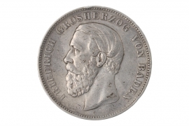 5 MARK 1875 G - FRIEDRICH I (BADEN) 