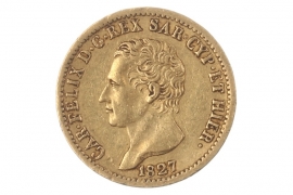 20 LIRE 1827 - CARL FELIX (ITALY) 