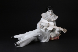 Rosenthal Porzellanskulptur Figurine Pierrot Harlekin mit Gitarre