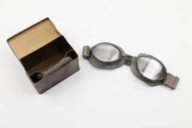 Wehrmacht motorcyclist's goggles in case