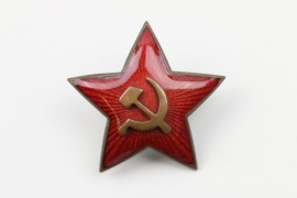 Russian WW2 cap badge - enameled