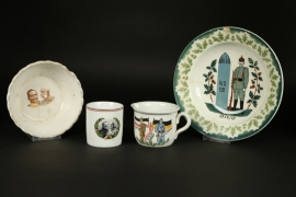 Imperial Germany -  WW1 lot of patriotic chinaware