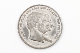 Krönungsmedaille 1861 Preußen Wilhelm / Auguste