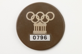 1936 Olympic Games officials badge