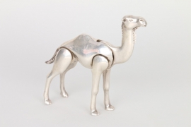 Bewegliche Kamel-Miniatur aus Sterlingsilber, um 1960.