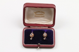 Ein Paar Diamantohrringe, deutsch um 1900