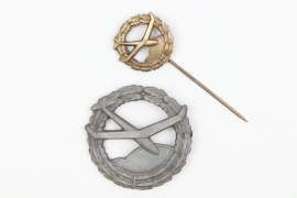 NSFK Modellflug achievement badge in bronze & matching pin