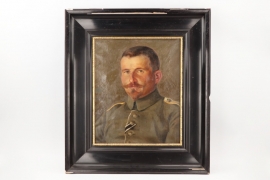 1916 color portrait painting - H. Schifferdecker