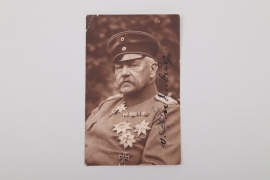 von Hindenburg - signed postcard