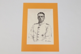 Imperial Germany - Oswald Boelcke lithograph print - O. Graf