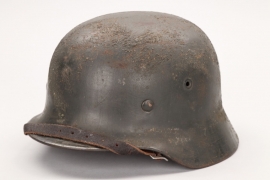 Wehrmacht M40 wood chip camo helmet - EF64