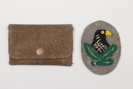 Wehrmacht Sniper's Badge with leather bag