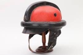 Postwar leather motorcyclist's helmet