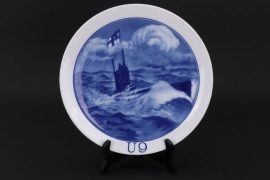 Kaiserliche Marine "U9"  porcelain plate - Meissen