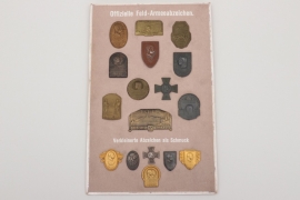 Austria-Hungary - sample board of cap badges