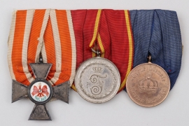 Imperial Germany - 3-place medal bar with Red Eagle Order