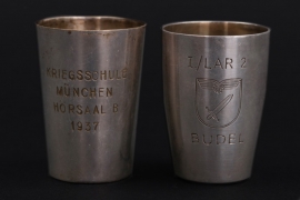 Kriegsschule München & I./LAR 2 Budel Schnaps cups