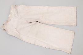 Kriegsmarine white summer trousers