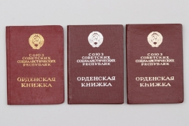 Soviet Union - lot of award booklets