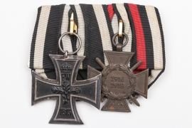 WWI Iron Cross 2-place medal bar