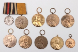 10 + Prussian Wilhelm I. Centenary Medals