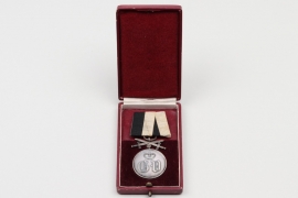 Waldeck - Silver Merit Medal with swords in Case