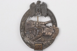 Tank Assault Badge in silver "50" - GB - denazified