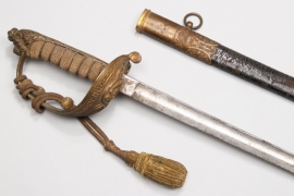Italy - M1880 navy officer's lions head sword with portepee