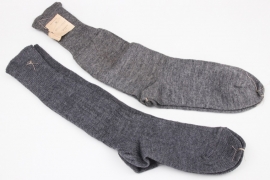 2 + Wehrmacht wool socks with paper tag