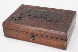 Impressive WWI carved medal presentation box