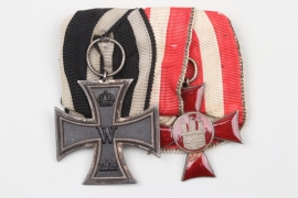 Imperial Germany - Iron Cross & Hanseatic Cross medal bar
