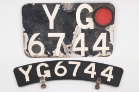 Matching motorcycle number plates