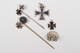 5 + Imperial Germany - Iron Cross miniature pins & pendants