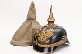 Prussia - M1886 officer's spike helmet + camo cover