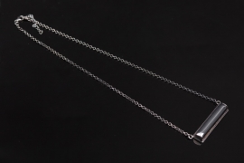 Silver hematite necklace