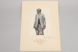 Adolf Münzer "Französischer Infanterist mit Stahlhelm" art print