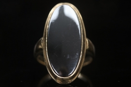 Golden Ring with large hematite