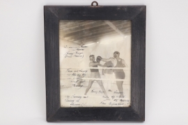 Jack Dempsey - Framed photograph with his sparring partner B. Kruger