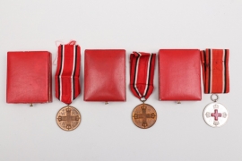 Prussia - 3+ Red Cross medals in cases