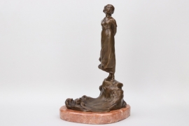 Unger, Hella - bronze sculpture "Mädchen auf Klippe"