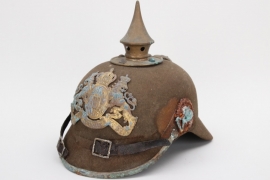 Bavaria - M1915 "Ersatz" infantry spike helmet  - EM
