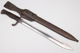Imperial Germany - bayonet 98/05 with frog - removed saw back