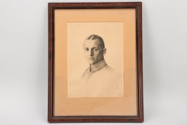WWI Manfred Freiherr von Richthofen framed portait