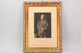 General Wilhelm Reinhard - signed photo with frame