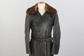 Wehrmacht/Waffen-SS officer's leather winter coat