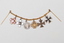 Third Reich 6-place miniature chain to WWI veteran