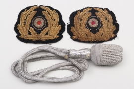 Kriegsmarine officer's dagger portepee & visor cap wreaths