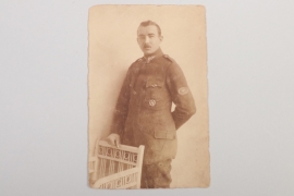 WWI MG gunner portrait photo