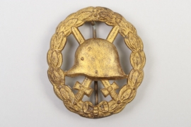WWI Wound Badge in Gold - cut-out type