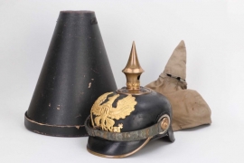 Prussia - M1886 officer's spike helmet with camo cover & case